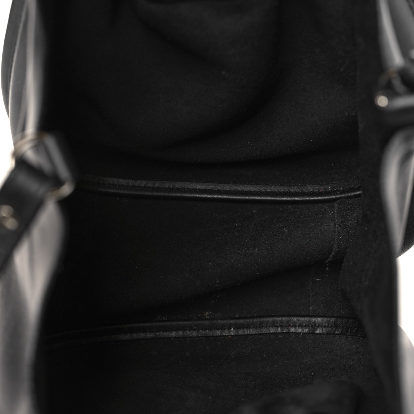 Calfskin Small Ruched Tote Black