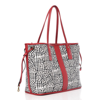 MCM Visetos Medium Liz Reversible Shopper Tote Ruby Red 6 of 14