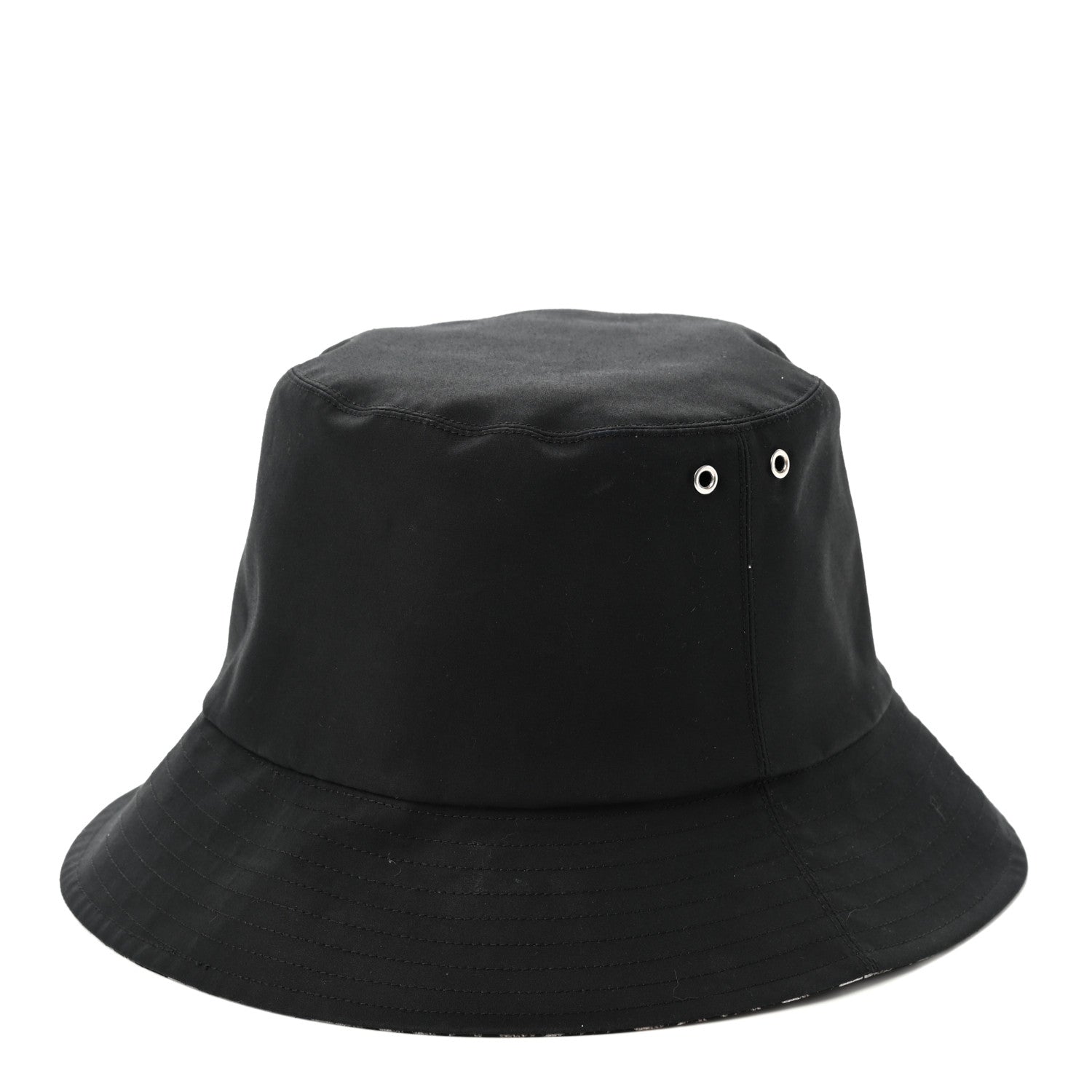 Christian Dior Polyester Cotton Oblique Reversible Teddy-D Brim Bucket Hat 56 Black 1 of 12