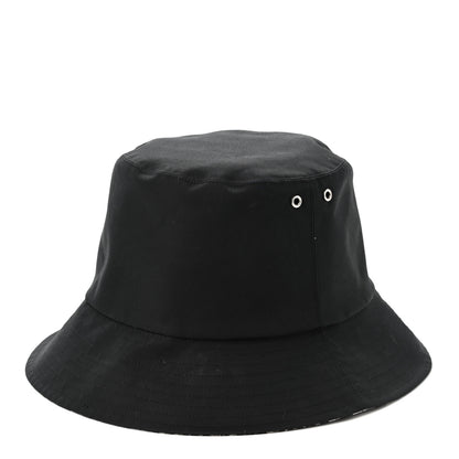 Christian Dior Polyester Cotton Oblique Reversible Teddy-D Brim Bucket Hat 56 Black 1 of 12