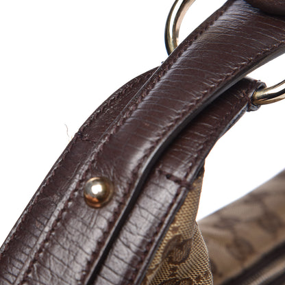 Gucci Monogram Medium Horsebit Chain Hobo Dark Brown 12 of 15