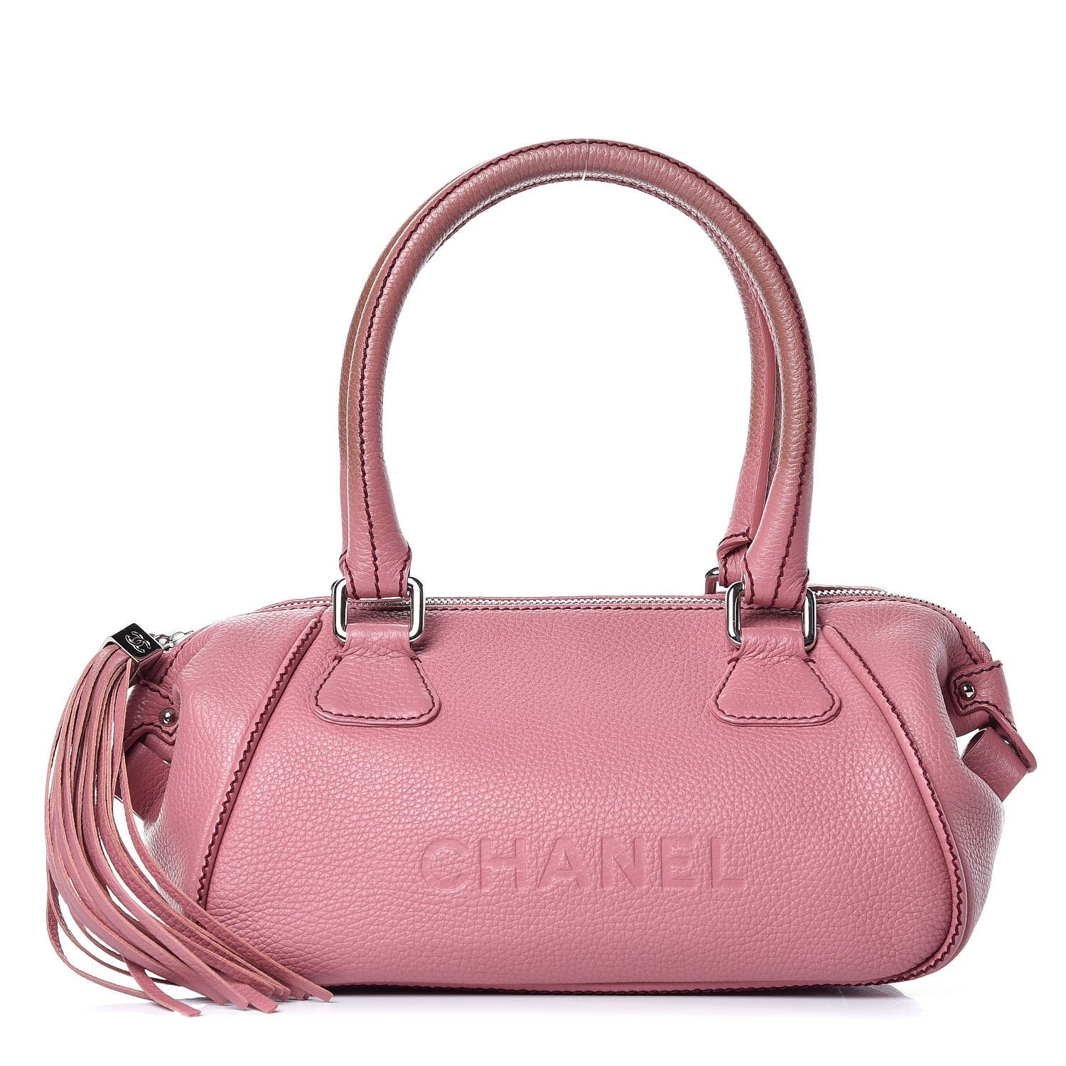 Chanel Calfskin Small Tassel Satchel Pink 1 of 10