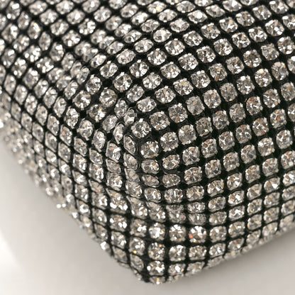 Alexander Wang Mesh Crystal Rhinestone Mini Heiress Pouch Black Silver 10 of 10