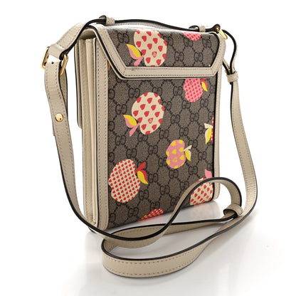 Gucci GG Supreme Monogram Les Pommes Retro Interlocking G Les Pommes Messenger Bag Beige Multicolor Mystic White 3 of 11
