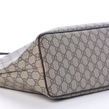 Gucci GG Supreme Monogram Medium Zippered Tote Dark Brown 8 of 9