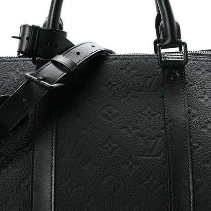Louis Vuitton Taurillon Monogram Keepall Bandouliere 50 Black 6 of 8