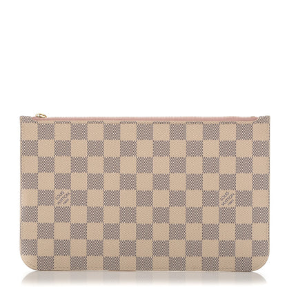Louis Vuitton Damier Azur Neverfull MM GM Pochette Rose Ballerine 1 of 13