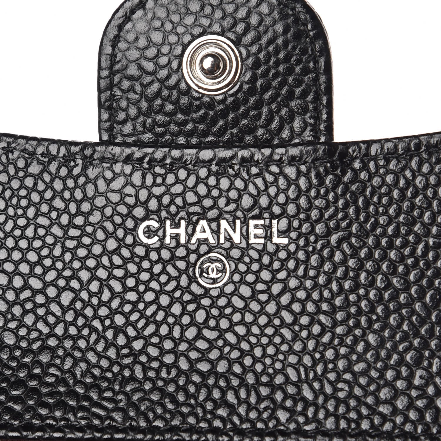 Chanel Caviar Quilted Compact Flap Wallet Black 6 of 9
