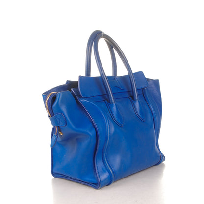 Celine Smooth Calfskin Mini Luggage Electric Blue 3 of 7