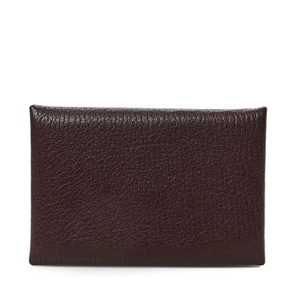Hermes Chevre Mysore Verso Calvi Card Case Rouge Sellier Bleu Electrique 1 of 6