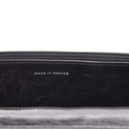 Chanel Glazed Aged Calfskin Reissue Wallet On Chain WOC Black 7 of 11