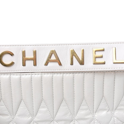 Chanel Glazed Calfskin Quilted State Of The Art Hobo White 11 of 11