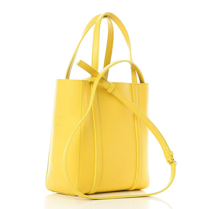 Balenciaga Smooth Calfskin Logo XXS Everyday Tote Jaune Soleil Black 3 of 9