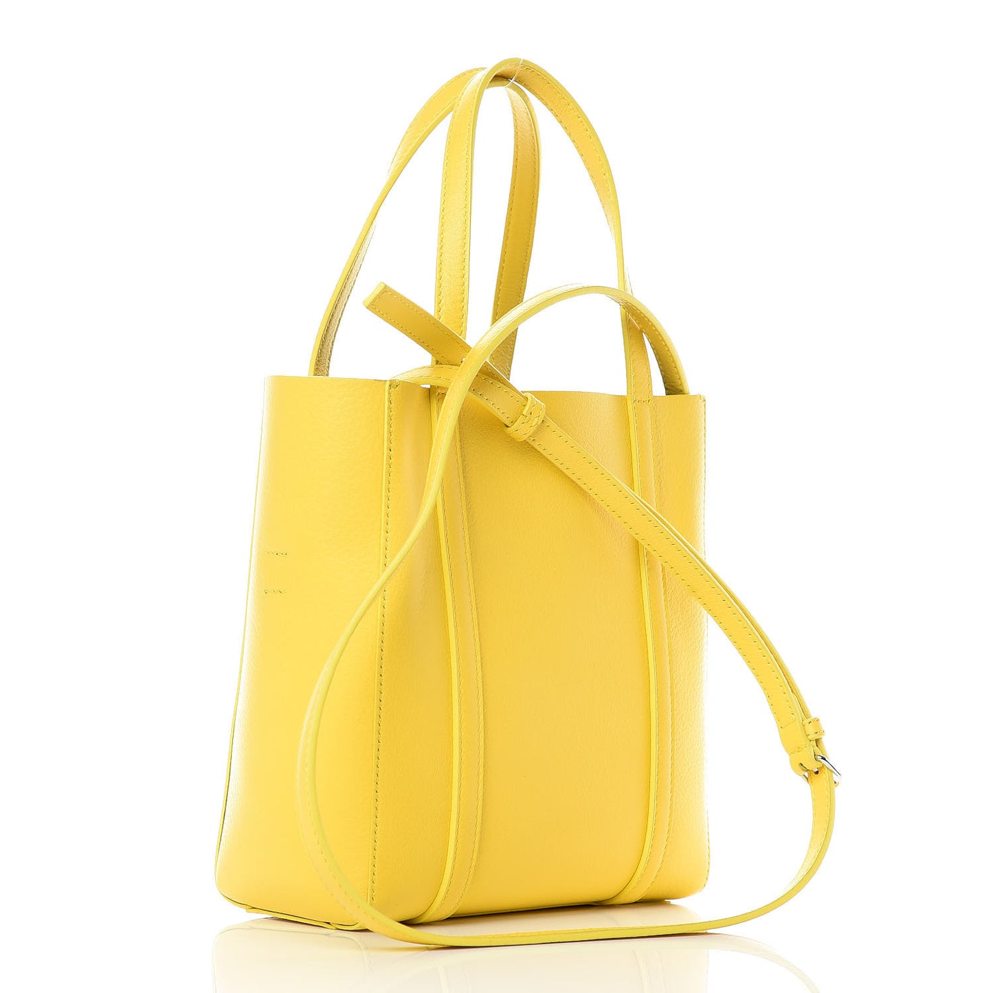 Smooth Calfskin Logo XXS Everyday Tote Jaune Soleil Black