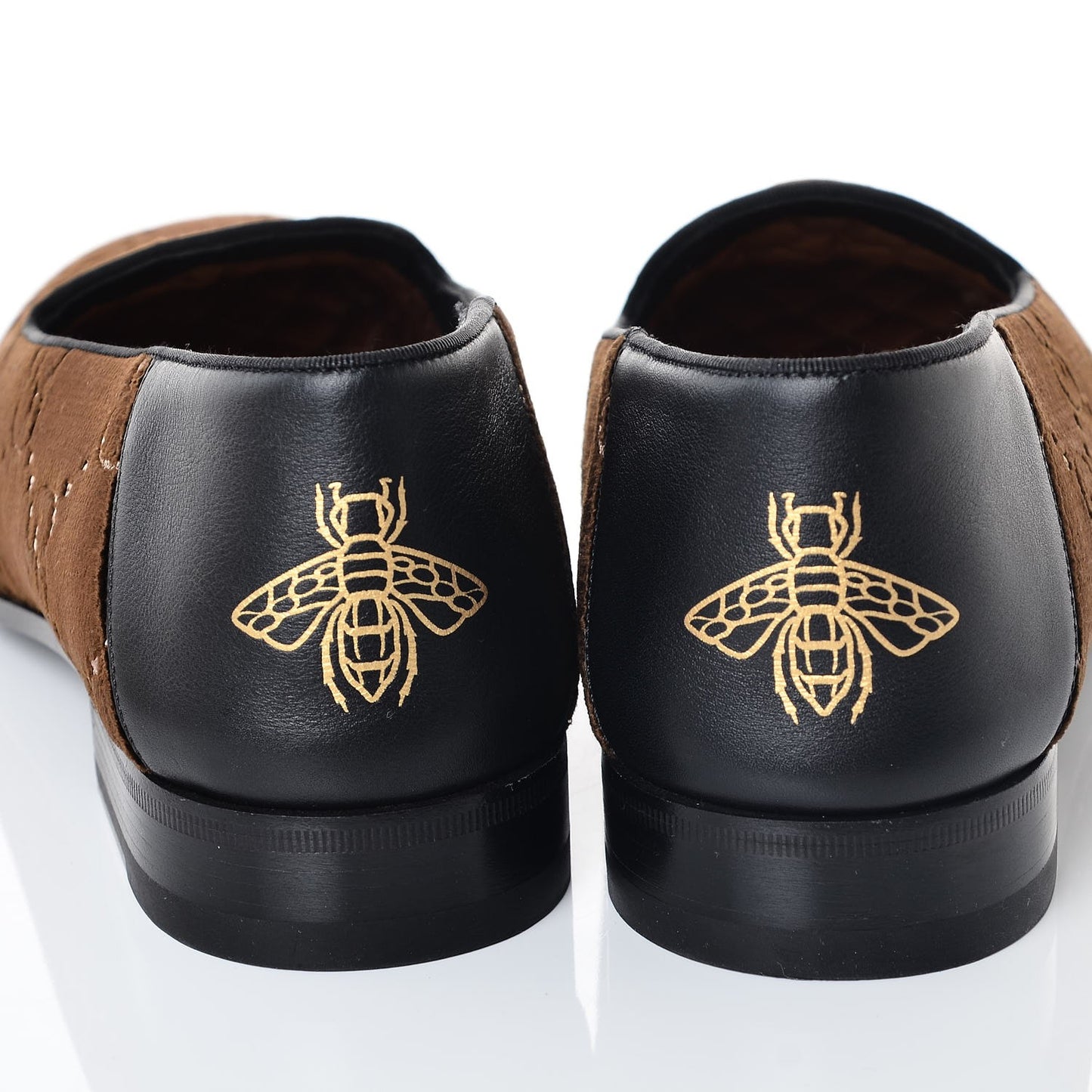 Velvet GG Monogram Mens Loafers 10 Brown