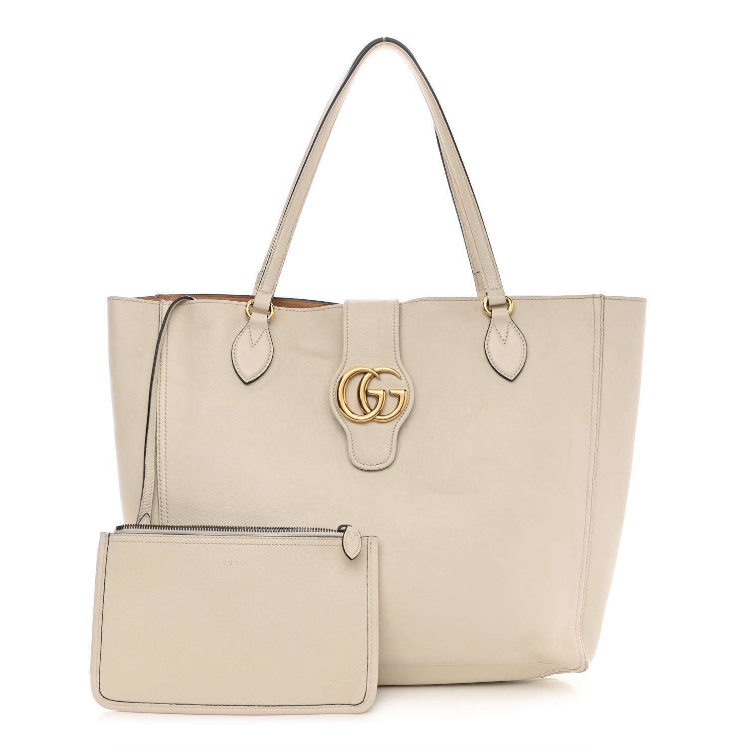 Gucci New Sakai Calfskin Lux Medium Dahlia Tote Mystic White 1 of 18