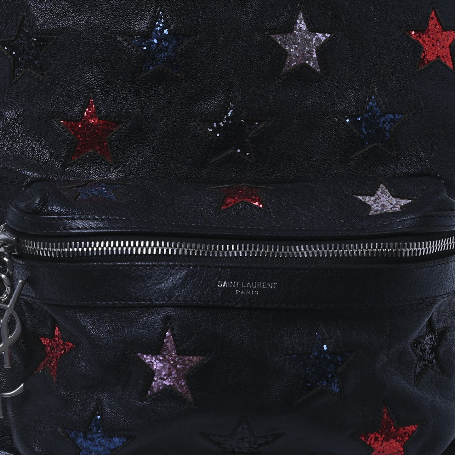 Lambskin Star Applique Mini City California Backpack Black
