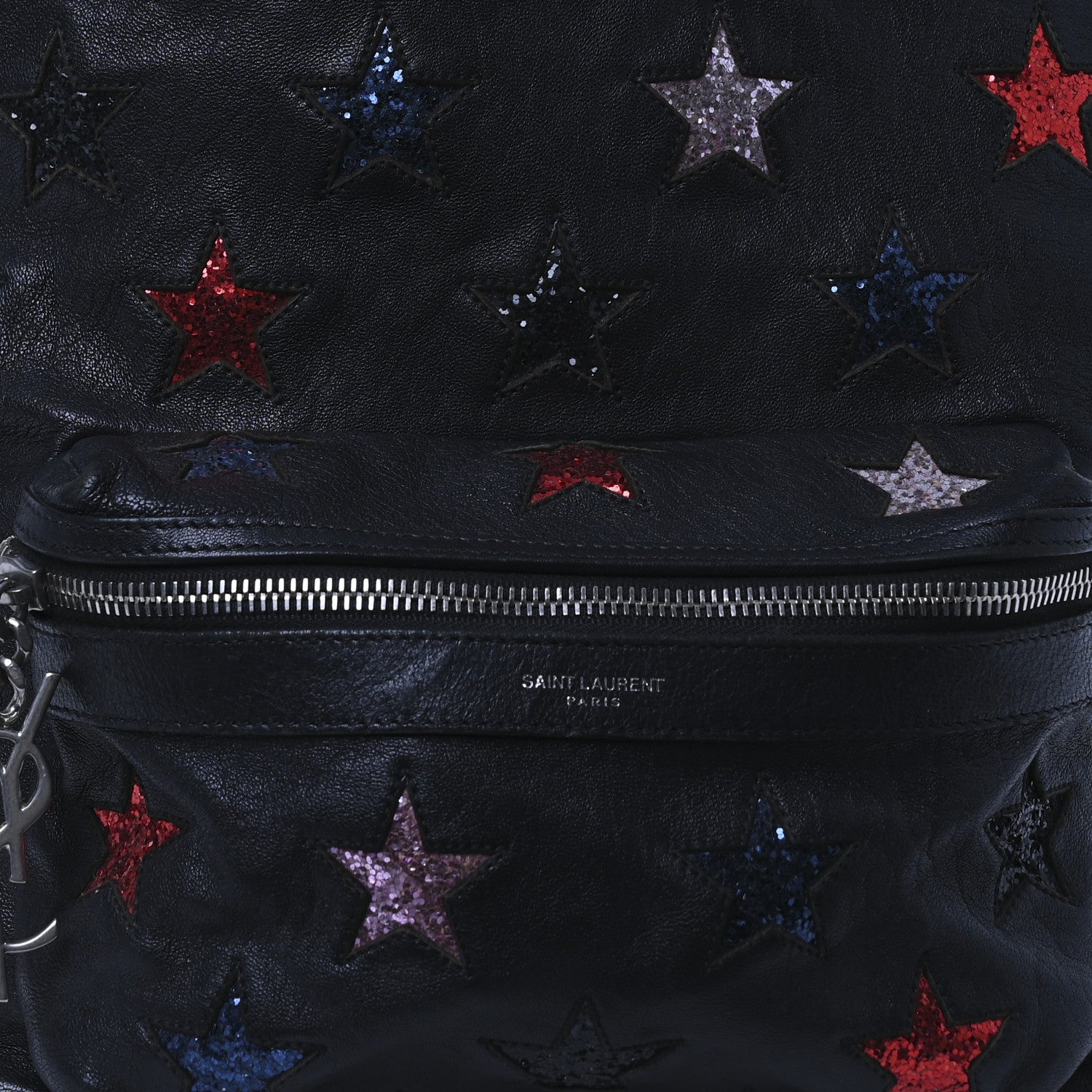 Saint Laurent Lambskin Star Applique Mini City California Backpack Black 20 of 35