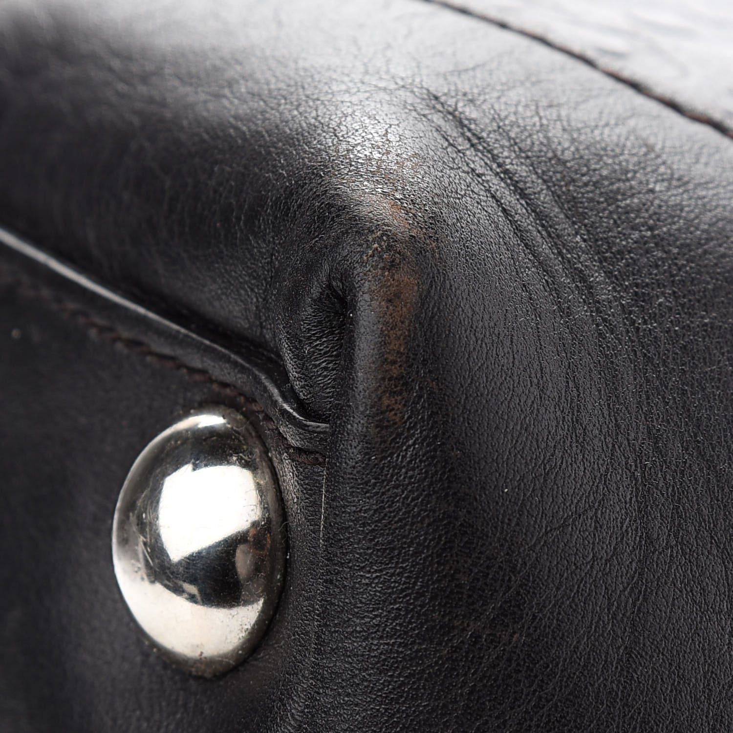 Gucci Calfskin Horsebit Embossed Tote Dark Brown 14 of 14