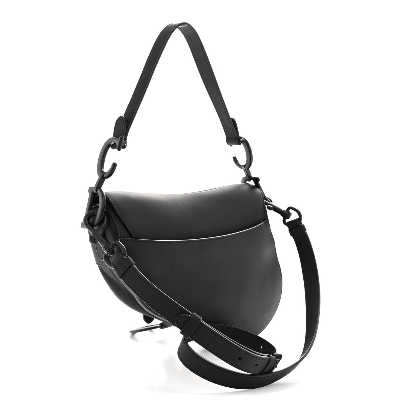 Ultra Matte Saddle Bag With Strap Black