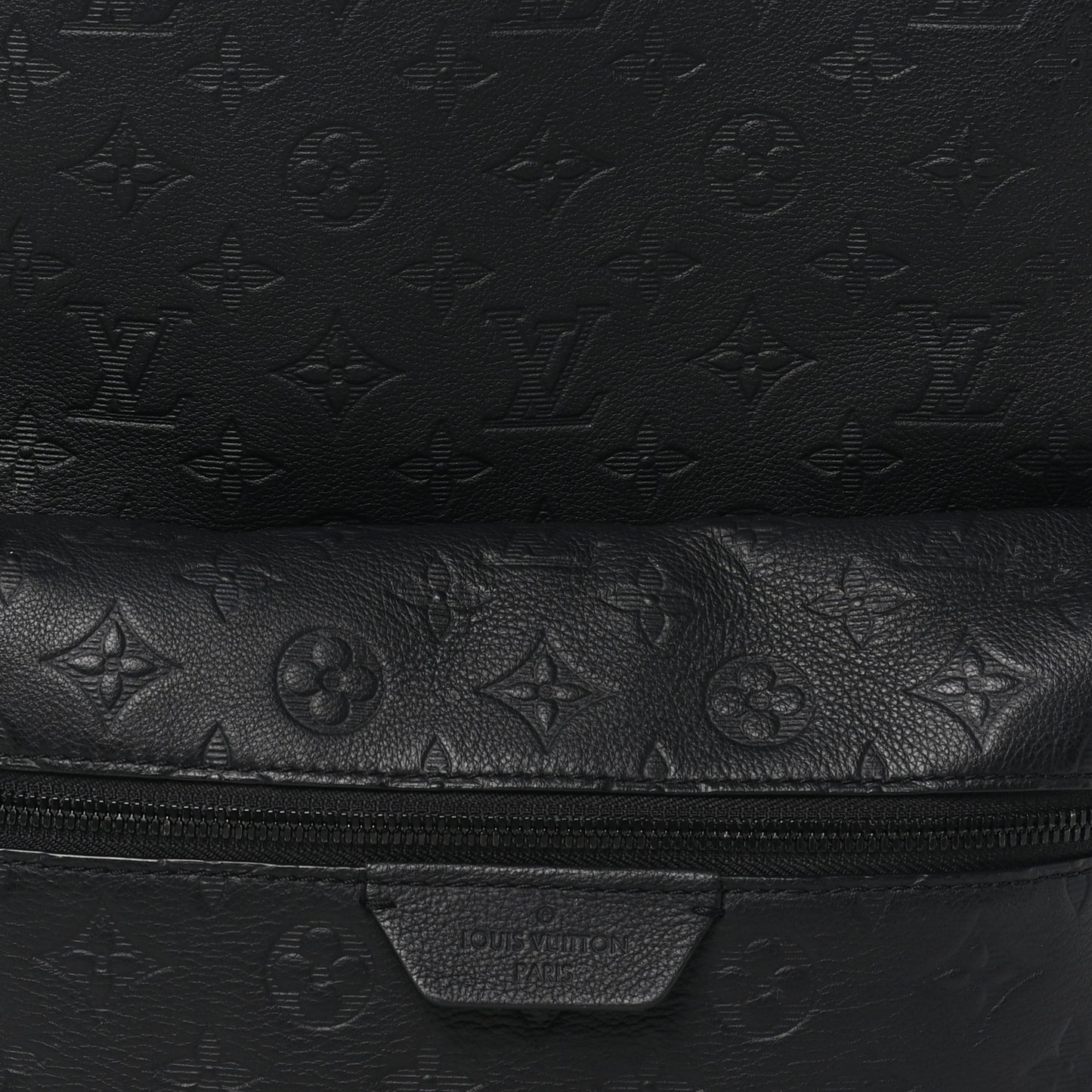 Calfskin Shadow Monogram Discovery Backpack PM Black