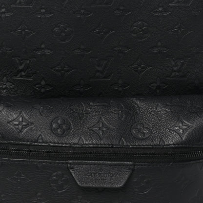Louis Vuitton Calfskin Shadow Monogram Discovery Backpack PM Black 6 of 8