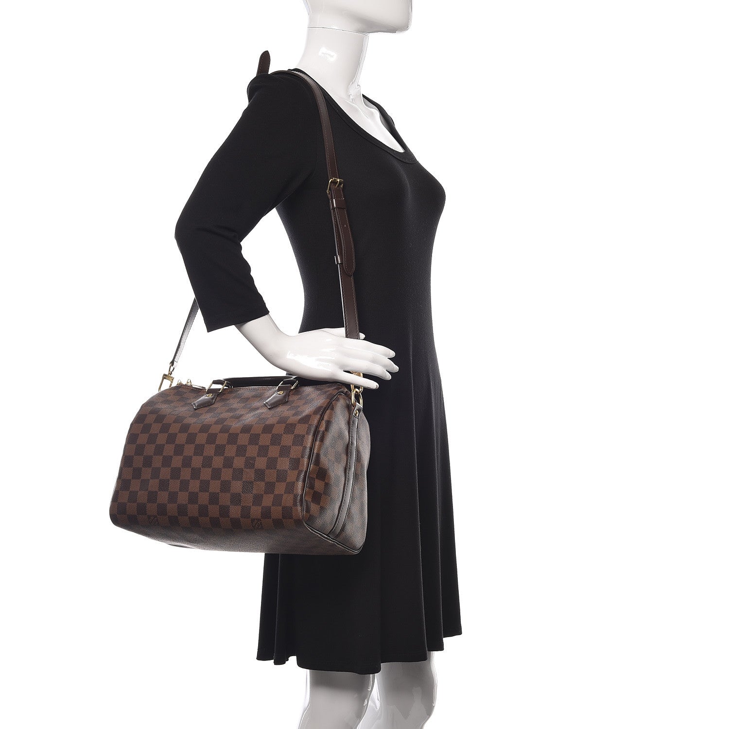 Louis Vuitton Damier Ebene Speedy Bandouliere 30 2 of 15