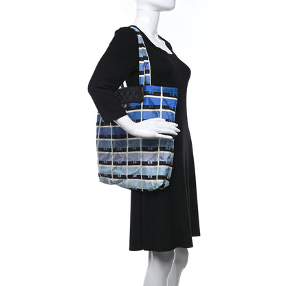 Chanel Caviar Fabric Quilted Foldable Tote With Chain Black Multicolor 3 of 14