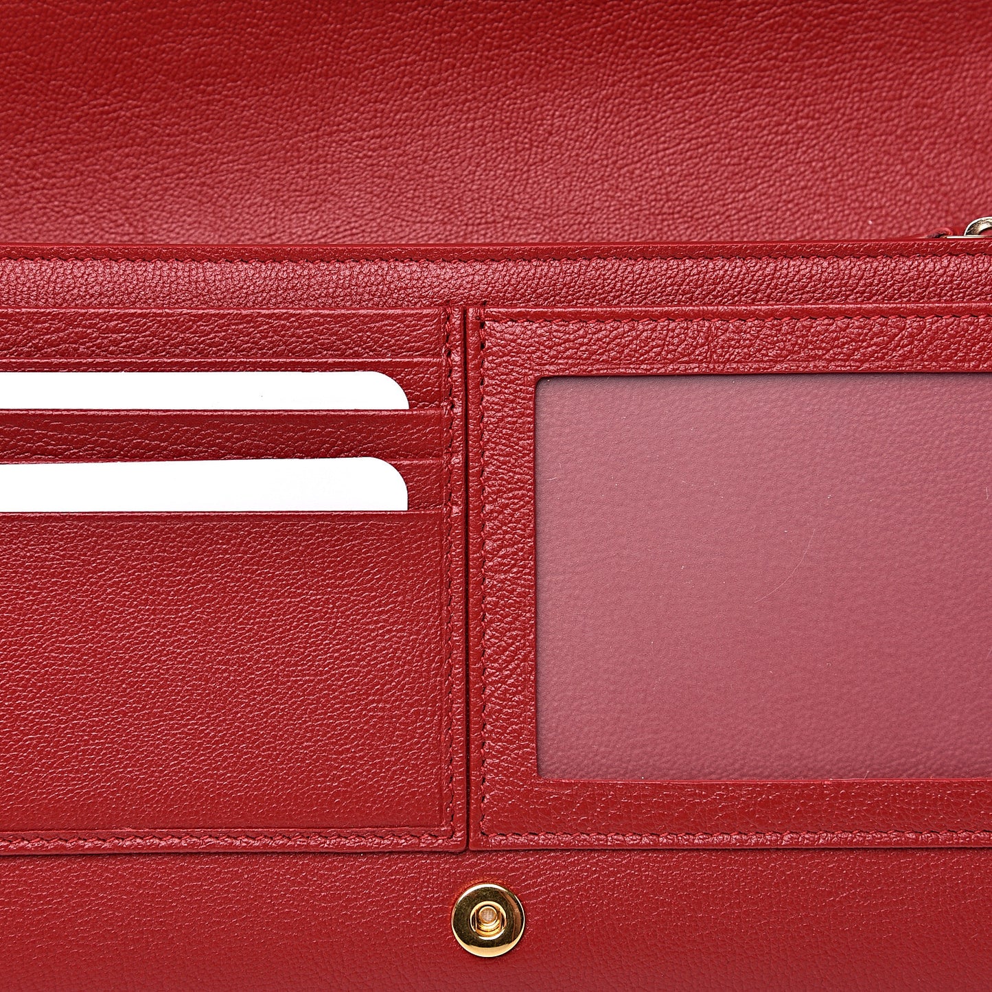 Calfskin Belle de Jour Chain Clutch Red