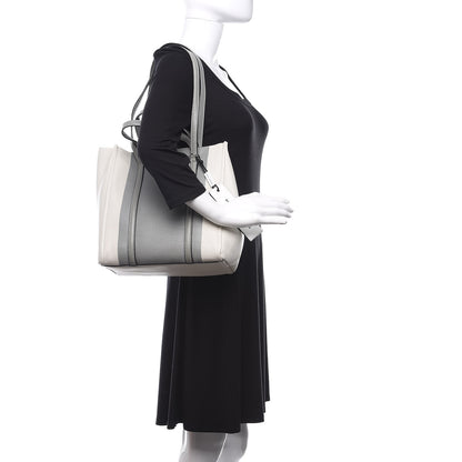 Marc Jacobs Grained Calfskin The Tag Tote Grey White 2 of 10