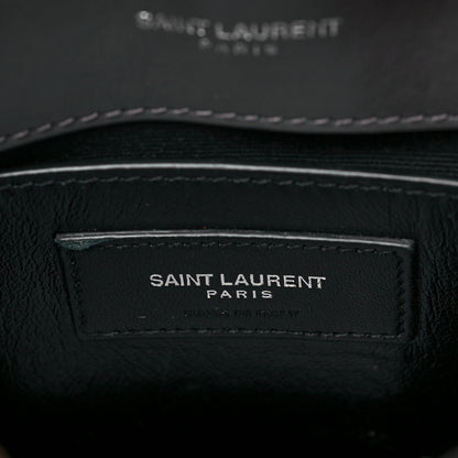 Saint Laurent Calfskin Y Quilted Monogram Small Loulou Chain Satchel Earth 6 of 10