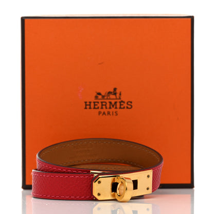 Hermes Epsom Kelly Double Tour Bracelet S Rouge Casaque 7 of 7
