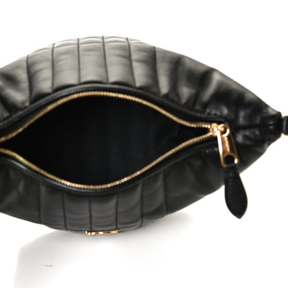 Burberry Lambskin Quilted Small Crescent Lola Bag Black 4 of 9