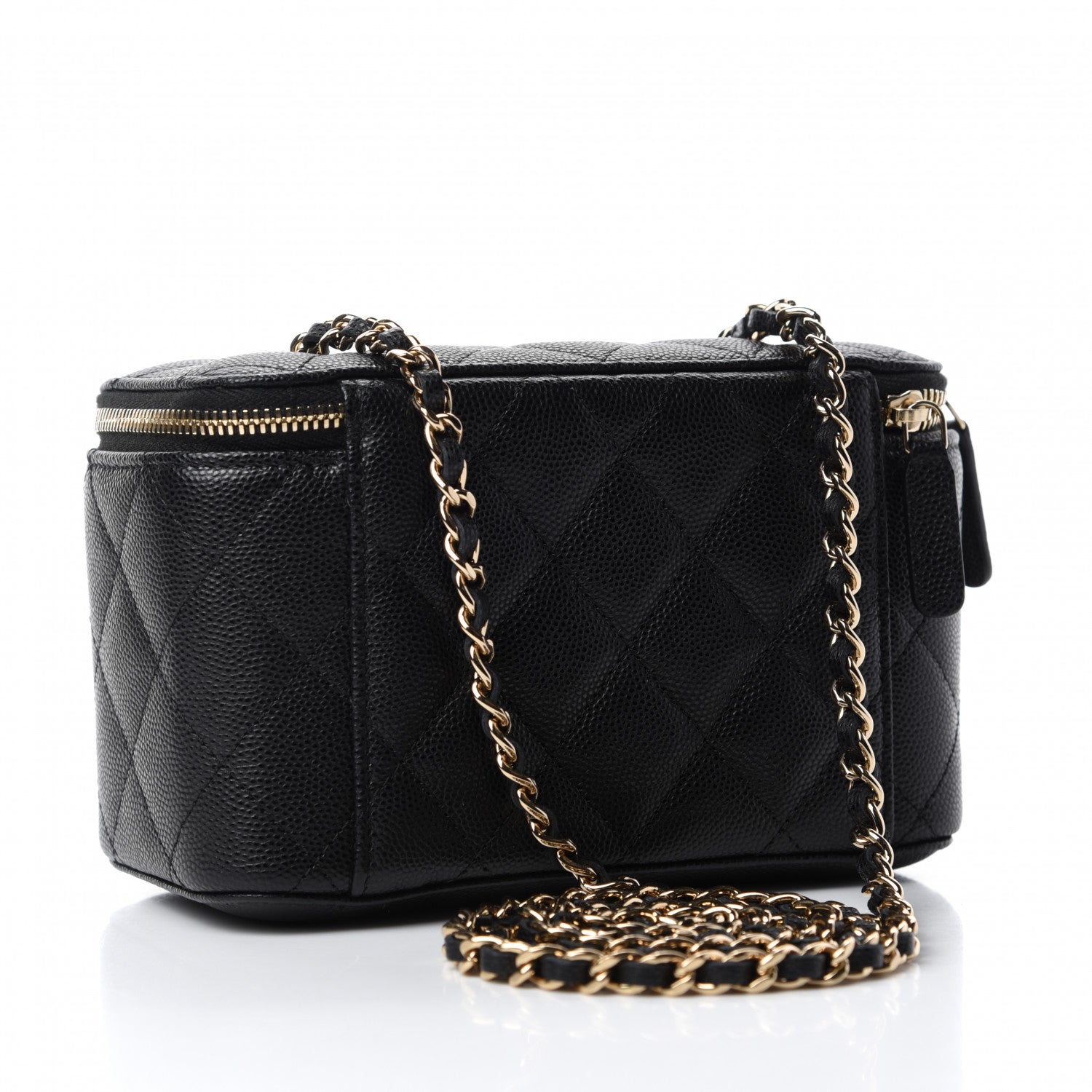 Chanel Caviar Quilted Small Vanity Case With Chain Black 3 of 11