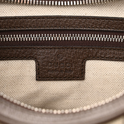 Gucci GG Supreme Monogram Textured Calfskin Web Large Attache Shoulder Bag Beige Ebony New Acero 7 of 10