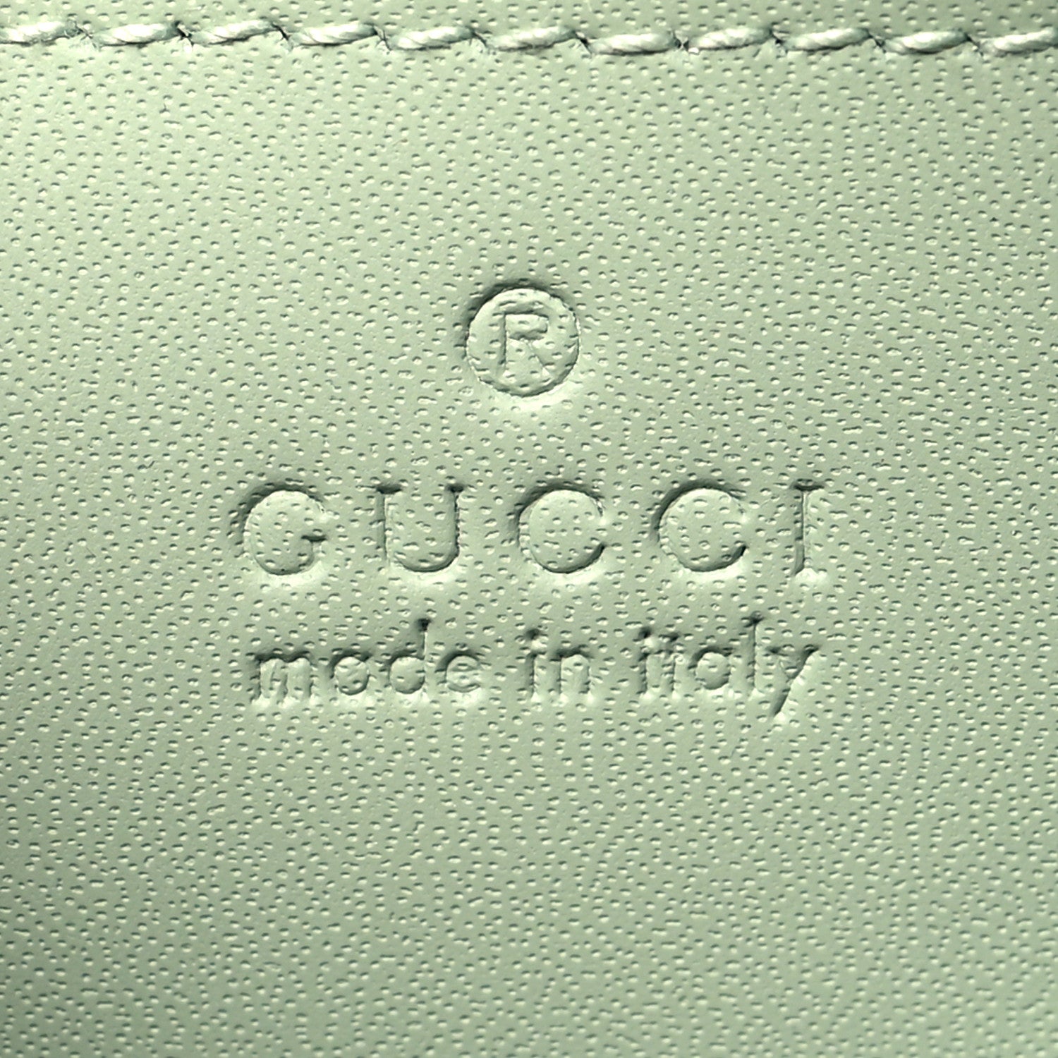 Gucci Denim GG Monogram Calfskin Mini Ophidia Top Handle Bag Pale Green 6 of 10
