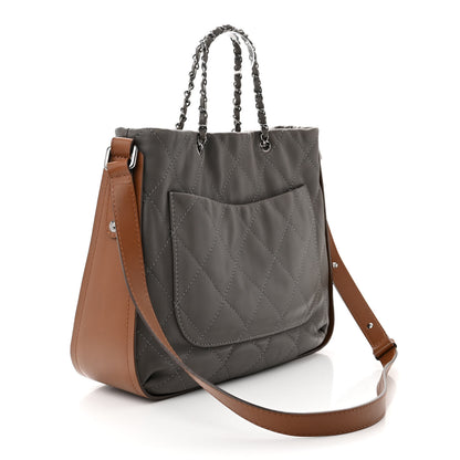Chanel Calfskin Country Chic Stitched Hobo Grey 3 of 11