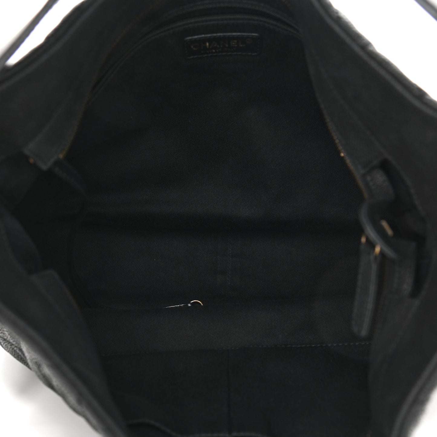 Iridescent Caviar Quilted Country Chic Hobo Black