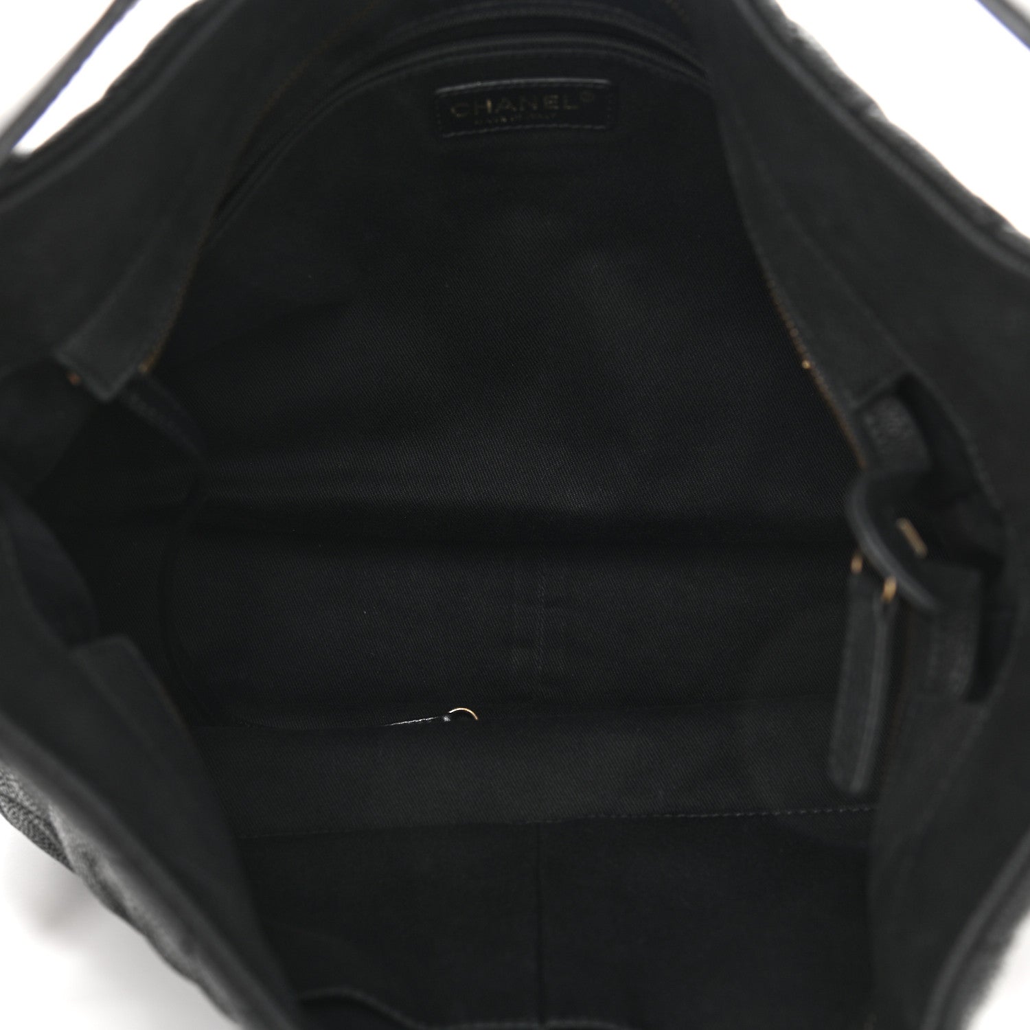 Chanel Iridescent Caviar Quilted Country Chic Hobo Black 5 of 14
