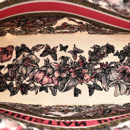 Christian Dior Canvas Embroidered Medium Butterfly Print Book Tote Multicolor 5 of 14