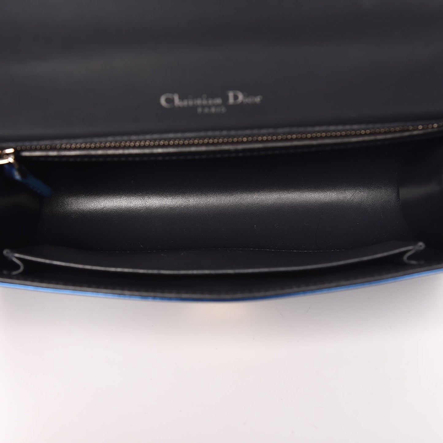 Metallic Patent Micro-Cannage Medium Diorama Flap Bag Blue