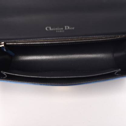 Christian Dior Metallic Patent Micro-Cannage Medium Diorama Flap Bag Blue 5 of 13