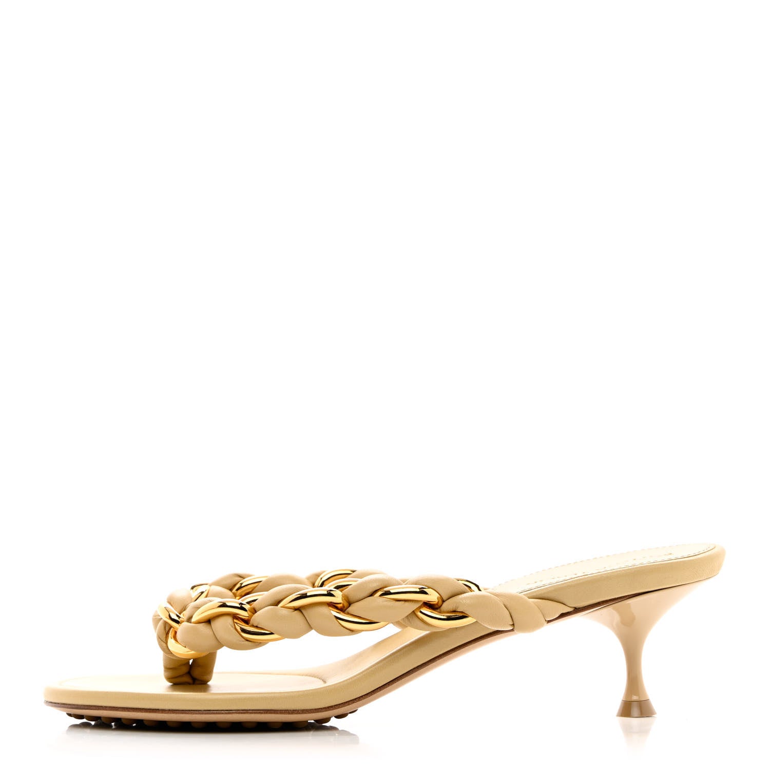 Bottega Veneta Nappa Dot Sandals 39 Cane Sugar 1 of 11