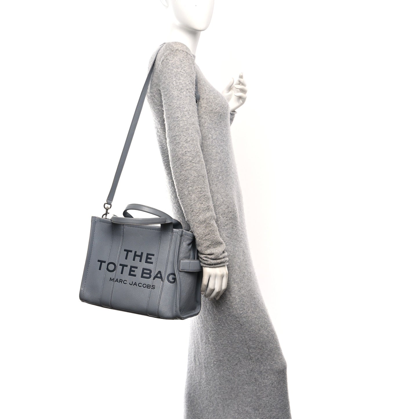 Grained Calfskin Medium The Tote Bag Grey