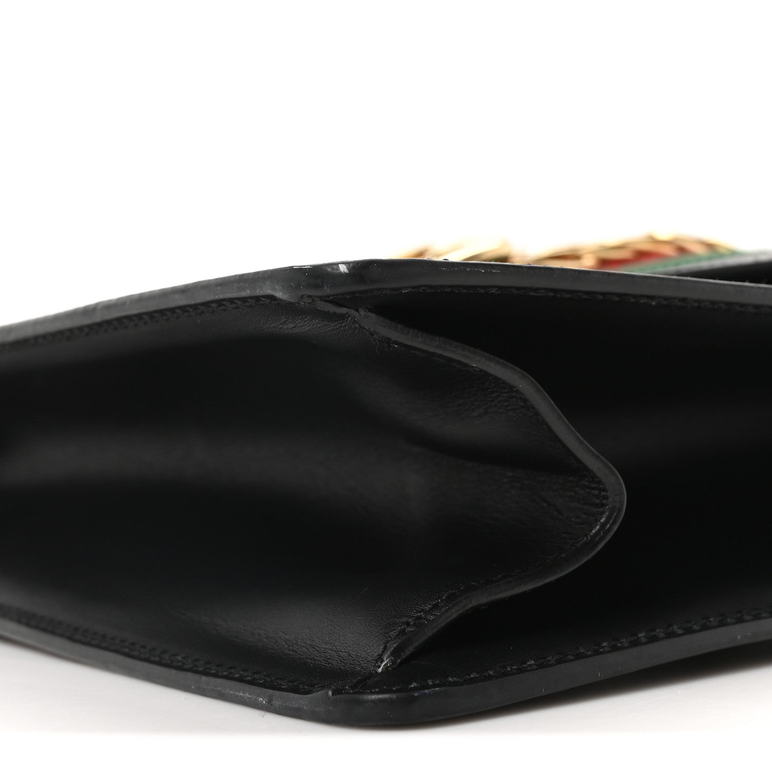 Gucci Calfskin Medium Sylvie Top Handle Bag Black 10 of 10