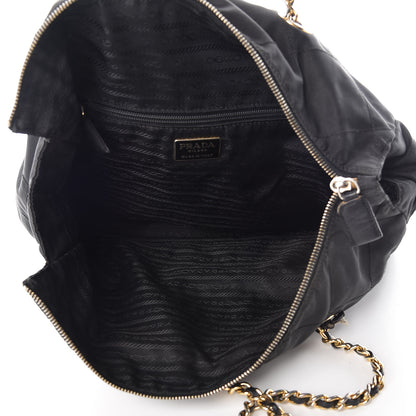 Prada Nylon Tessuto Impuntu Quilted Shoulder Bag Black 5 of 18