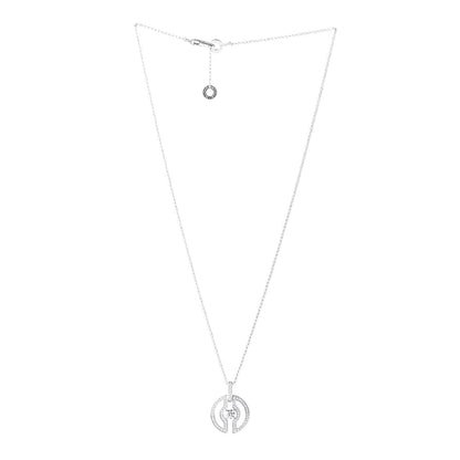Bulgari 18K White Gold Diamond Parentesi Pendant Necklace 3 of 7