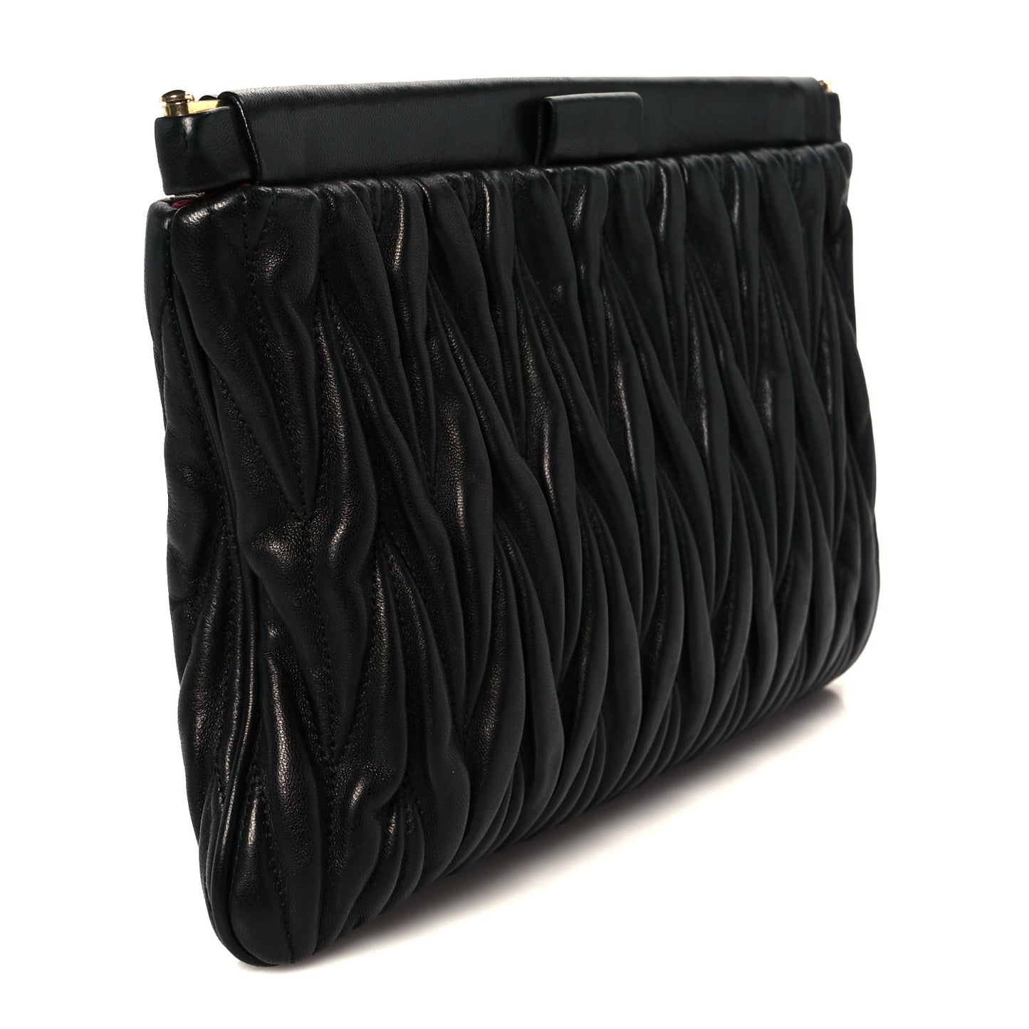 Nappa Matelasse Clutch Black