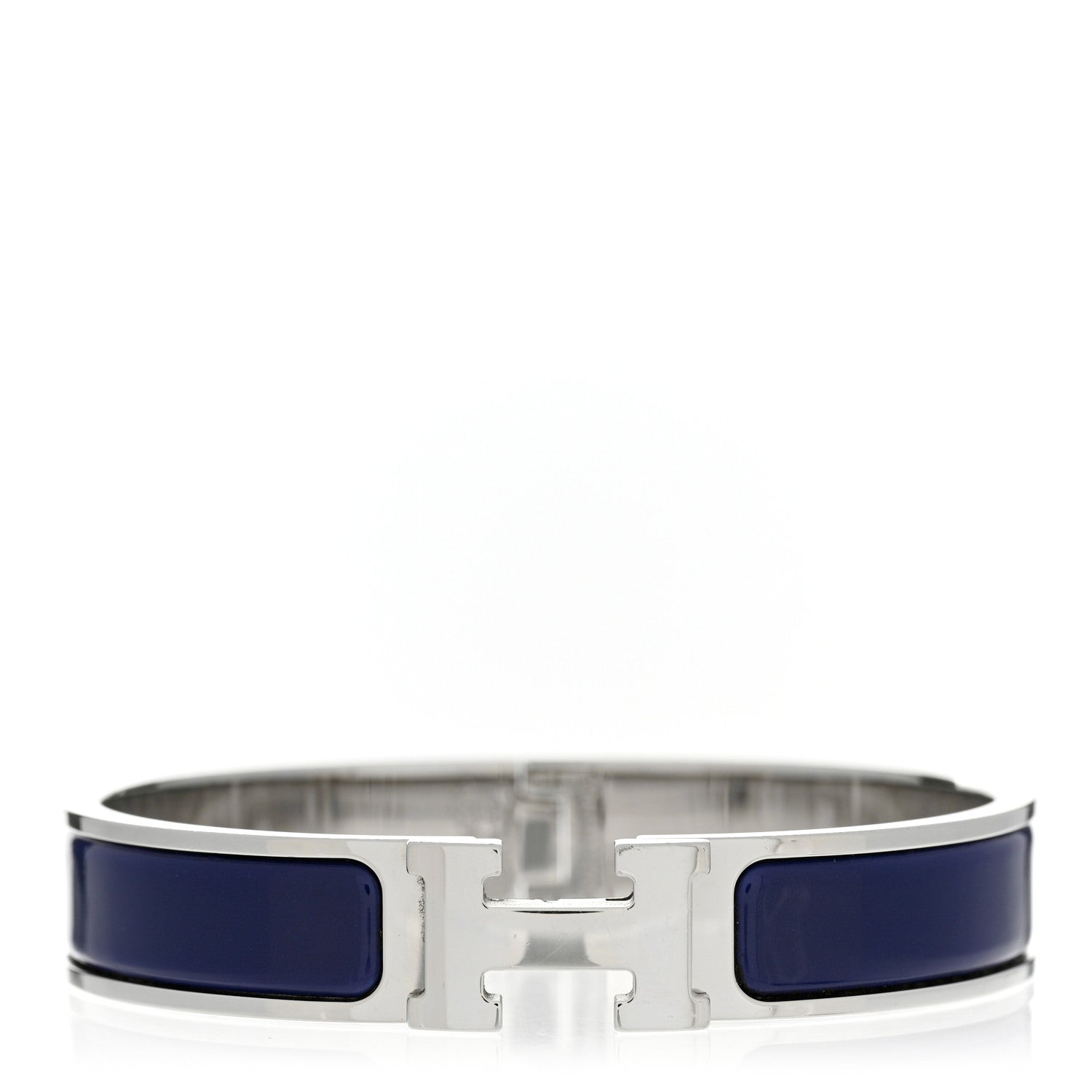 Hermes Enamel Narrow Clic Clac H Bracelet PM Iris 1 of 4