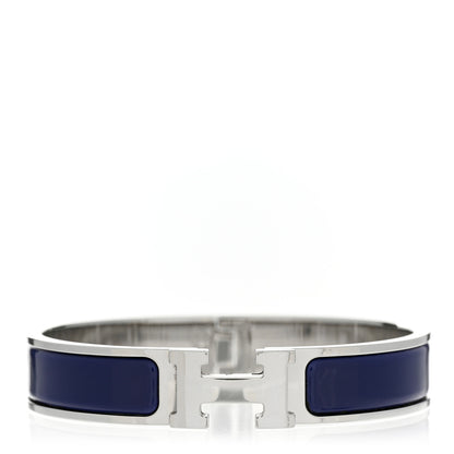 Hermes Enamel Narrow Clic Clac H Bracelet PM Iris 1 of 4